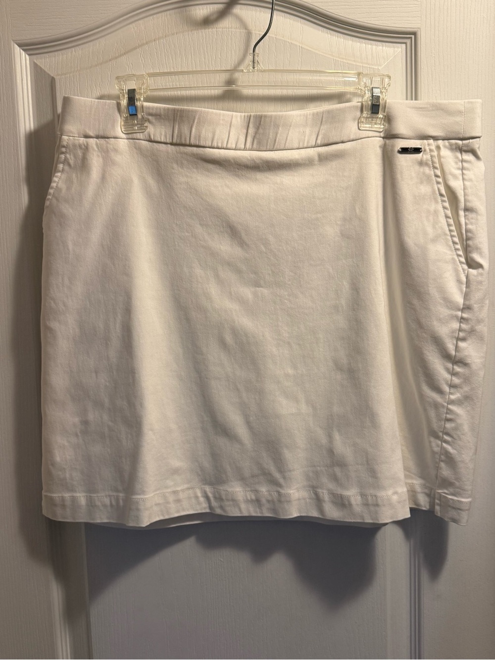 Rafaella White Mini Skirt with Side Pocket